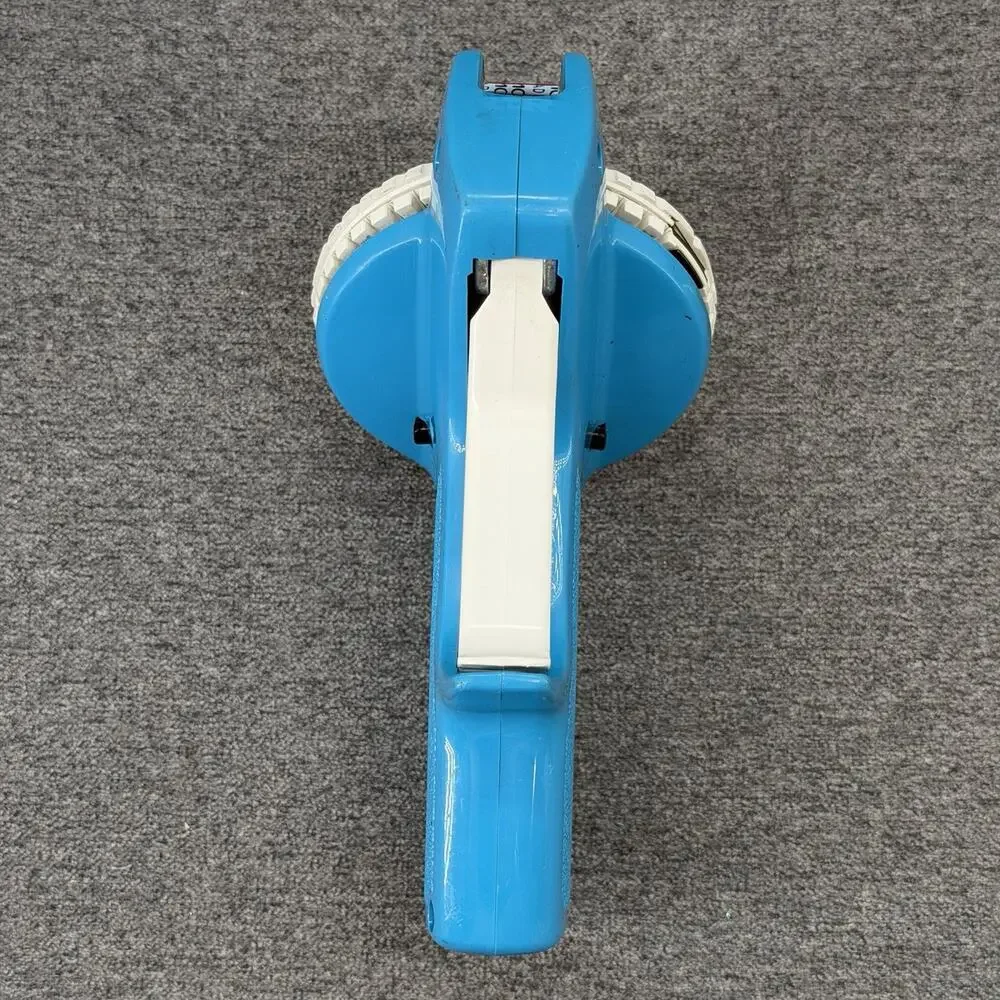 Vintage Rotex 440 Label Maker Dual Track 3/8 1/2 Blue Manual Embossing Tool READ